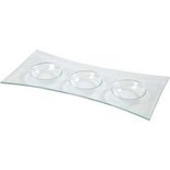 Glazen schaal, afm 28x13,5 cm, gatgrootte 5,5 cm, 6 stuk/ 1 karton