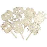 Maskers, L: 35 cm, B: 22 cm, dikte 2 mm, 16 stuk/ 1 doos