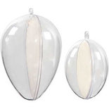 Deco ei, H: 6,3+9 cm, 25 stuk/ 1 doos