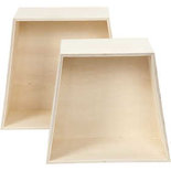Showdozen, H: 24,5+28 cm, B: 27+31 cm, 2 stuk/ 1 set