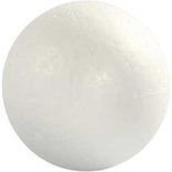 Ballen, wit, d 8 cm, 5 stuk/ 1 doos