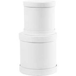 Trommel dozen set, wit, H: 11+13 cm, 1 set