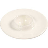 Eierdop, wit, d: 9,8 cm, gatgrootte 3,9 cm, 4 stuk/ 1 karton