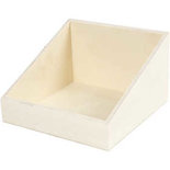 Creotime Display Doos - Presentatie Box - Triplex Hout - Hoogte Achterkant: 12cm - Hoogte Voorkant: 4cm - Diepte: 19,5cm - 1 stuk