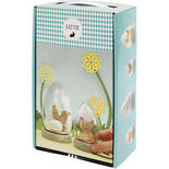 Stolpen met decoratie, H: 12+15,5 cm, 2 stuk/ 1 doos
