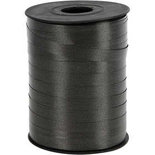 Cadeaulint, zwart, B: 10 mm, glossy, 250 m/ 1 rol