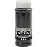 Glitter, zwart, 110 gr/ 1 Doosje