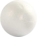 Ballen, wit, d 10 cm, 5 stuk/ 1 doos