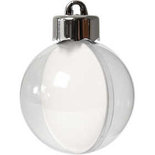 Deco ballen, transparant, d 5 cm, 10 stuk/ 1 doos