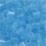 Strijkkralen, neon blauw (32235), afm 5x5 mm, gatgrootte 2,5 mm, medium, 1100 stuk/ 1 doos
