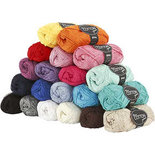 Katoengaren, l: 165 m, 6S/4 , diverse kleuren, 20x50gr