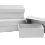 Rechthoekige dozen, l: 8,5+10+12 cm, b: 6+7+9 cm, wit, 18stuks, h: 4,5 cm