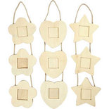 Fotolijsten, d: 12 cm, h: 44 cm, triplex, 3stuks
