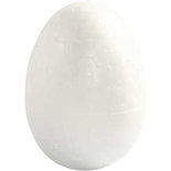 Eieren, wit, H: 4,8 cm, 10 stuk/ 1 doos