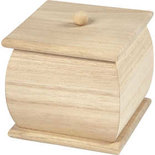 Mini doos met deksel, afm 7,5x7,5x8 cm, 1 stuk
