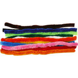 Chenilledraad, diverse kleuren, grote, L: 45 cm, dikte 25 mm, 60 div/ 1 doos