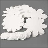 Bloemen - Home deco - Bloemen - Karton - wit - 20cm - Creotime - 100 Stuks
