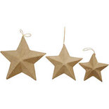 Sterren, d 7,5+10+12,5 cm, 6 stuk/ 1 doos