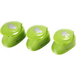 Ponsen set, bloem, vlinder, hart, afm 25 mm, 3 stuk/ 1 doos
