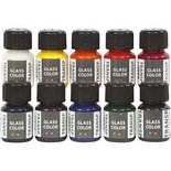 Glass Color Transparent, diverse kleuren, 10x30 ml/ 1 doos