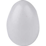 Ei, plastic, h: 6 cm, gatgrootte 3 mm, wit, 10stuks