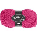 Fantasia acrylgaren, neon roze, L: 80 m, 50 gr/ 1 bol