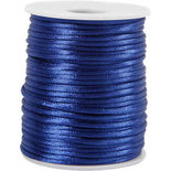 Satijnkoord, donkerblauw, dikte 2 mm, 50 m/ 1 rol