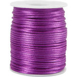 Satijnkoord, paars, dikte 2 mm, 50 m/ 1 rol