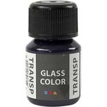 Glasverf - Porseleinverf - marineblauw - Glass Color Transparent - 30ml