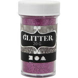Glitter, roze, H: 60 mm, d: 35 mm, 20 gr/ 1 Doosje