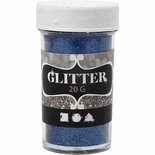 Glitter, blauw, H: 60 mm, d: 35 mm, 20 gr/ 1 Doosje