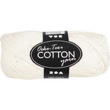 Katoengaren, off-white, afm 8/4, L: 170 m, 50 gr/ 1 bol