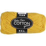 Katoengaren, curry, afm 8/4, L: 170 m, 50 gr/ 1 bol