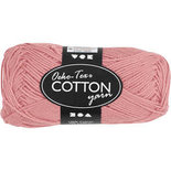 Katoengaren, antiek roze, afm 8/4, L: 170 m, 50 gr/ 1 bol