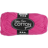Katoengaren, roze, afm 8/4, L: 170 m, 50 gr/ 1 bol