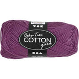Katoengaren, plum, afm 8/4, L: 170 m, 50 gr/ 1 bol