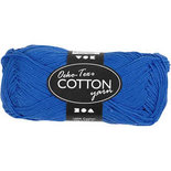 Katoengaren, kobalt blauw, afm 8/4, L: 170 m, 50 gr/ 1 bol