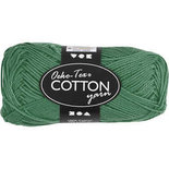 Katoengaren, donkergroen, afm 8/4, L: 170 m, 50 gr/ 1 bol