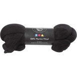 Merino wol, zwart, dikte 21 my, 100 gr/ 1 doos
