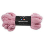 Merino wol, lichtrood, dikte 21 my, 100 gr/ 1 doos