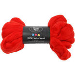 Merino wol, kerstrood, dikte 21 my, 100 gr/ 1 doos