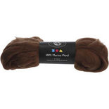 Merino wol, bruin, dikte 21 my, 100 gr/ 1 doos