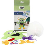 Funny Friends, groen, monster - Fuzzy, afm 21,5x18 cm, 1 set