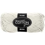 Katoengaren, crème, afm 8/8, L: 80-85 m, afm maxi , 50 gr/ 1 bol
