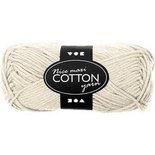 Katoengaren, beige, afm 8/8, L: 80-85 m, afm maxi , 50 gr/ 1 bol