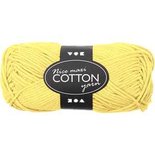 Katoengaren, geel, afm 8/8, L: 80-85 m, afm maxi , 50 gr/ 1 bol