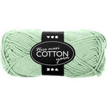Katoengaren, lichtgroen, afm 8/8, L: 80-85 m, afm maxi , 50 gr/ 1 bol