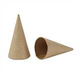 Kegels - Home deco - Kegels - Papier - Bruin - 8x4cm - Creotime - 10 Stuks