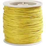 Katoenkoord, geel, dikte 1 mm, 40 m/ 1 rol