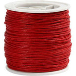 Katoenkoord, rood, dikte 1 mm, 40 m/ 1 rol